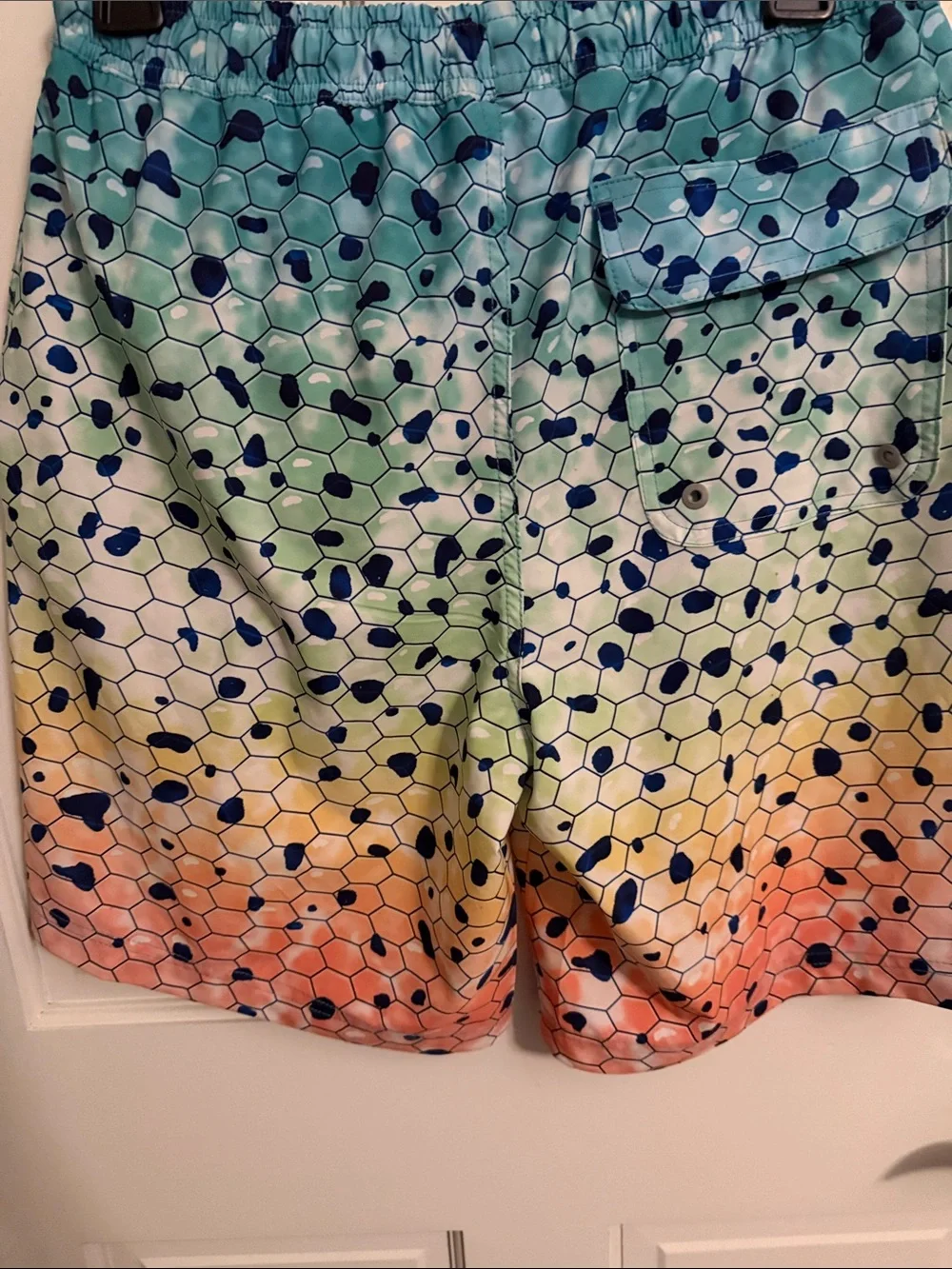 Men's Gradient Hex Swim Trunks - Multicolor